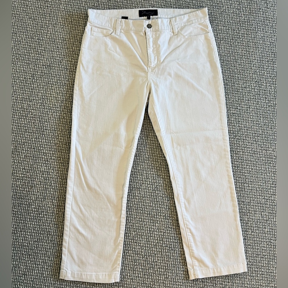 NYDJ White Straight Leg Jeans Size 12 | Pre-loved with no signs of usage